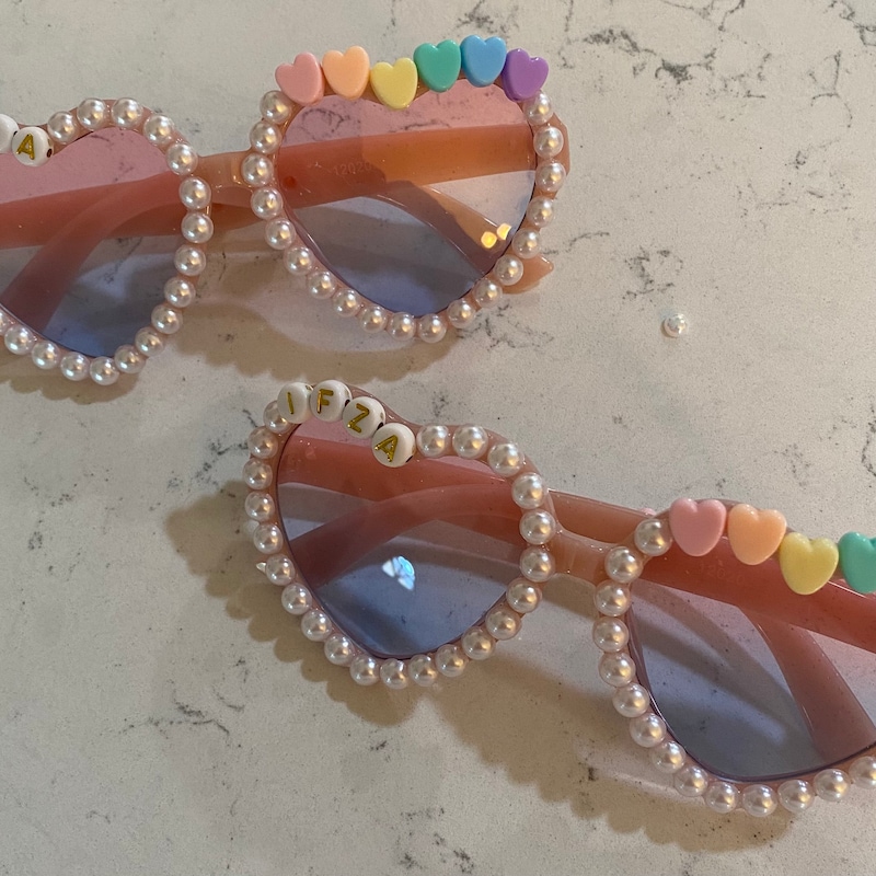 Babyhug Heart Shaped Sunglasses with Diamond Embellishment - Black main image 0