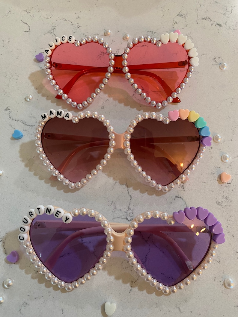 Custom Heart Sunglasses for Adults afbeelding 2