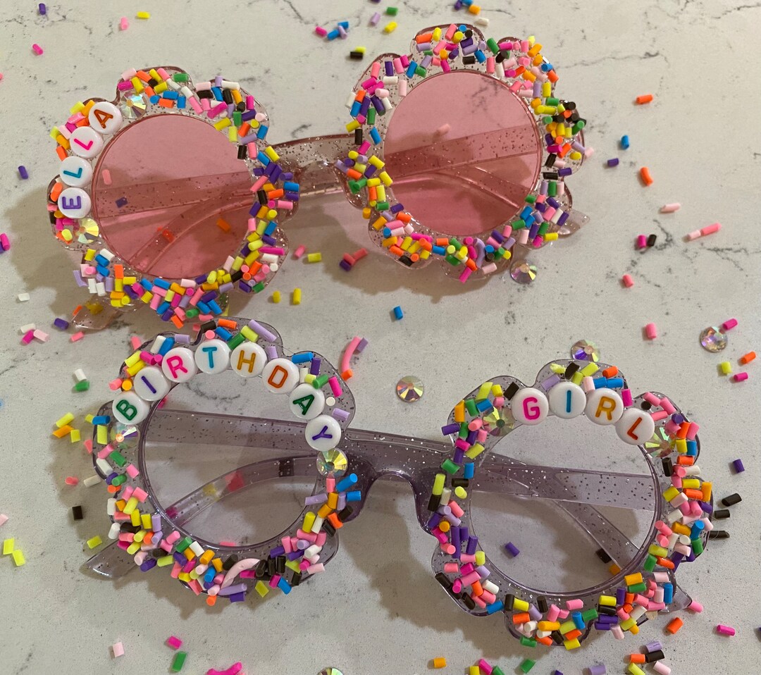 Custom Sparkle Sprinkle Sunglasses for Kiddos Etsy