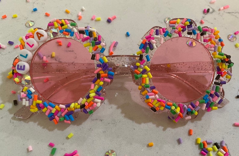 Custom Sparkle Sprinkle Sunglasses for Kiddos Etsy