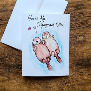 Carte Damour De Loutre Carte Avec Loutres Vous Etes Ma Etsy Canada
