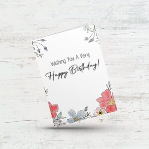 A very happy birthday, Cute floral birthday card, Wildflower Birthday Card, Card for her, Card for mom, Plant lady card, Bestie Birthday