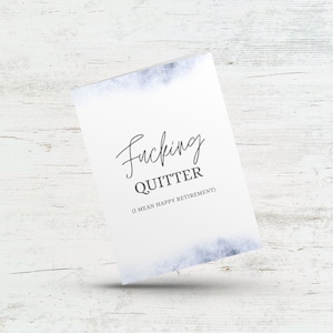 Putain de carte de lâcheur, carte de bonne retraite, carte de retraite amusante, carte d'adieu à un collègue, carte de voeux pour une fête de départ à la retraite, carte pour le patron