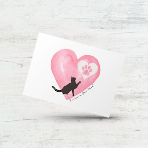 Furever dans votre cœur, Pour toujours dans votre cœur, Carte de sympathie pour la perte de chat, Carte de condoléances pour animaux de compagnie, Carte de deuil pour chat, Carte commémorative pour chat, Amour