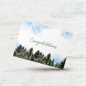 Carte de félicitations, carte de félicitations de pin en plein air, nouveau papa, promotion, carte de remise des diplômes, nouvel emploi, nouvelle maison, carte de mariage et de fiançailles