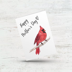 Carte cardinale de bonne fête des mères, Carte oiseau pour maman, Carte de fête des mères heureuse, Carte de fête des mères mignonne pour elle, Maman, Belle-mère, Maman bonus