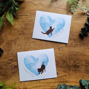 Pack de 2 cartes pour la fête des pères, cartes pour papa en fourrure, carte pour la fête des pères pour papa chien, carte pour la fête des pères papa chat, je te woof papa, papa tu es purrfect, calembour