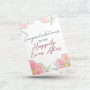 Félicitations pour votre bonheur pour toujours, Carte de mariage, Carte pour les mariés, Carte de couple heureux, Carte pour la future mariée, Carte de félicitations