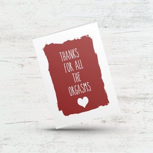 Merci pour tous les orgasmes, anniversaire de mariage coquin, valentine adulte sale, nsfw sexy, carte d'anniversaire drôle pour partenaire, amour pervers, bdsm