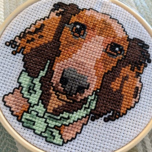 Custom Pet Portrait - Your furry friend in cross-stitch form!