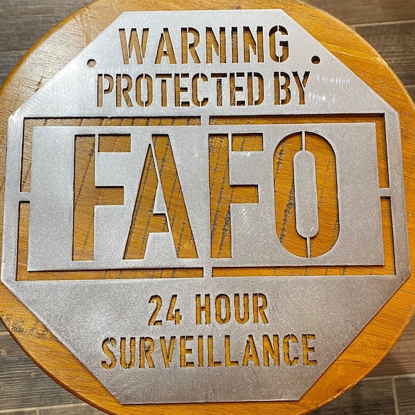 FAFO Security Steel Sign