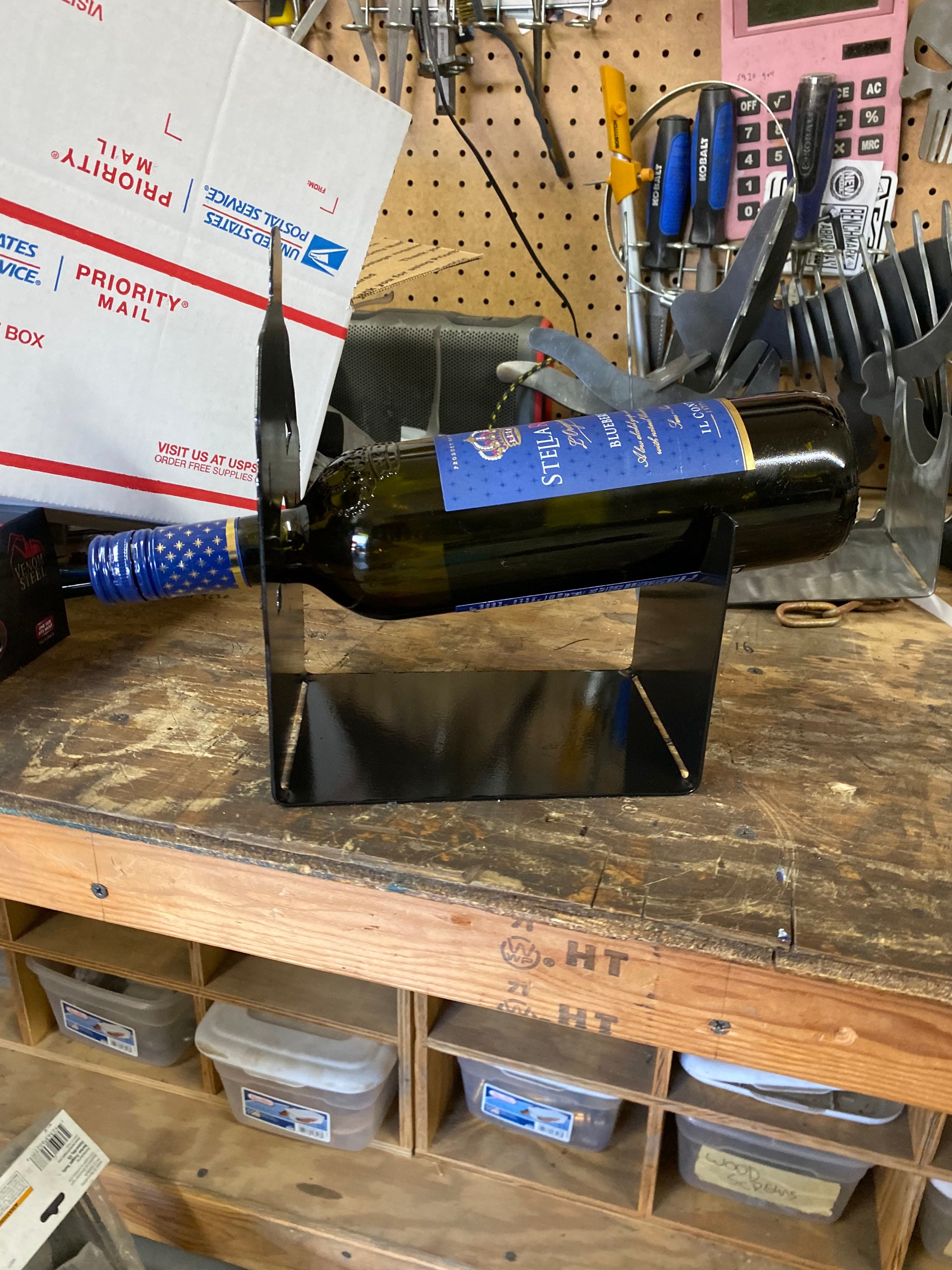 Barry Wood Adult Wine Bottle Holder Etsy
