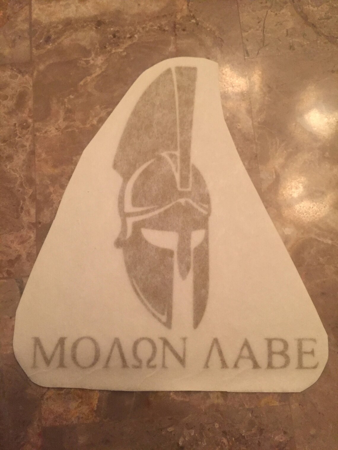 Vinyl Spartan Helmet Molon Labe Decal | Etsy