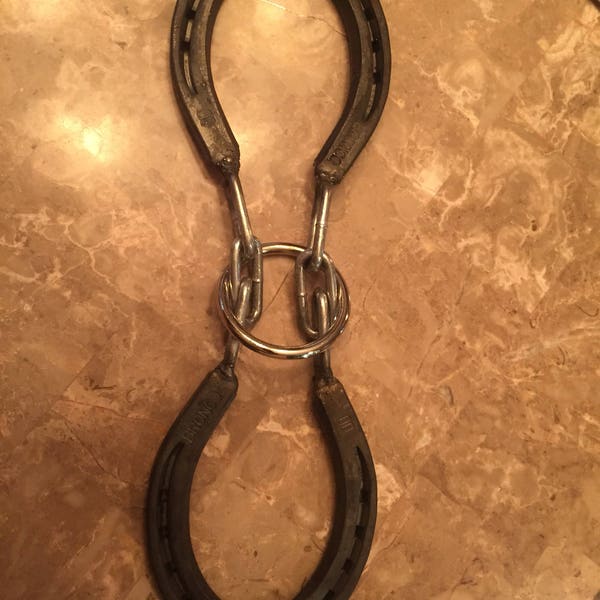 Hand made horseshoe ring puzzle