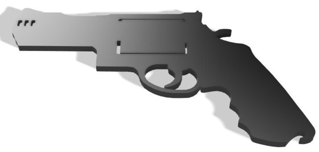 Cuttable S&W .500 Magnum Revolver Shaped Bottle Opener DXF File Etsy