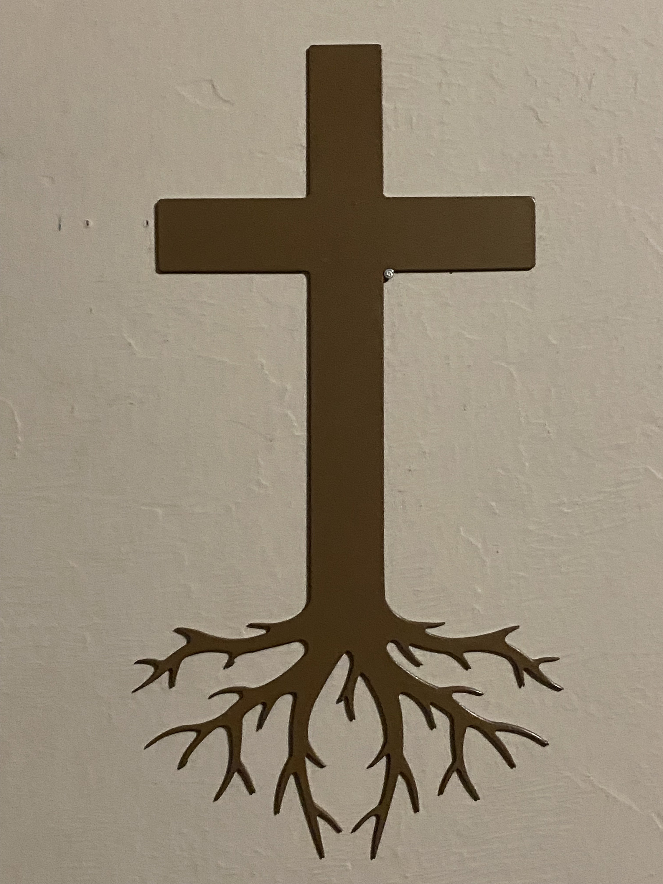 Coss With Roots Steel Cross With Roots Door Wall Decoration - Etsy