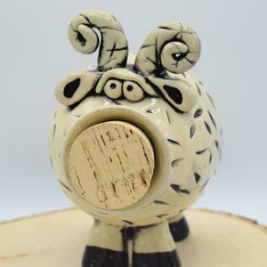 Handmade Pottery Ram Bank -- In Stock and Ready to Ship