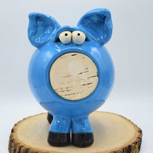 Handmade Pottery Piggy Bank -- In Stock and Ready to Ship