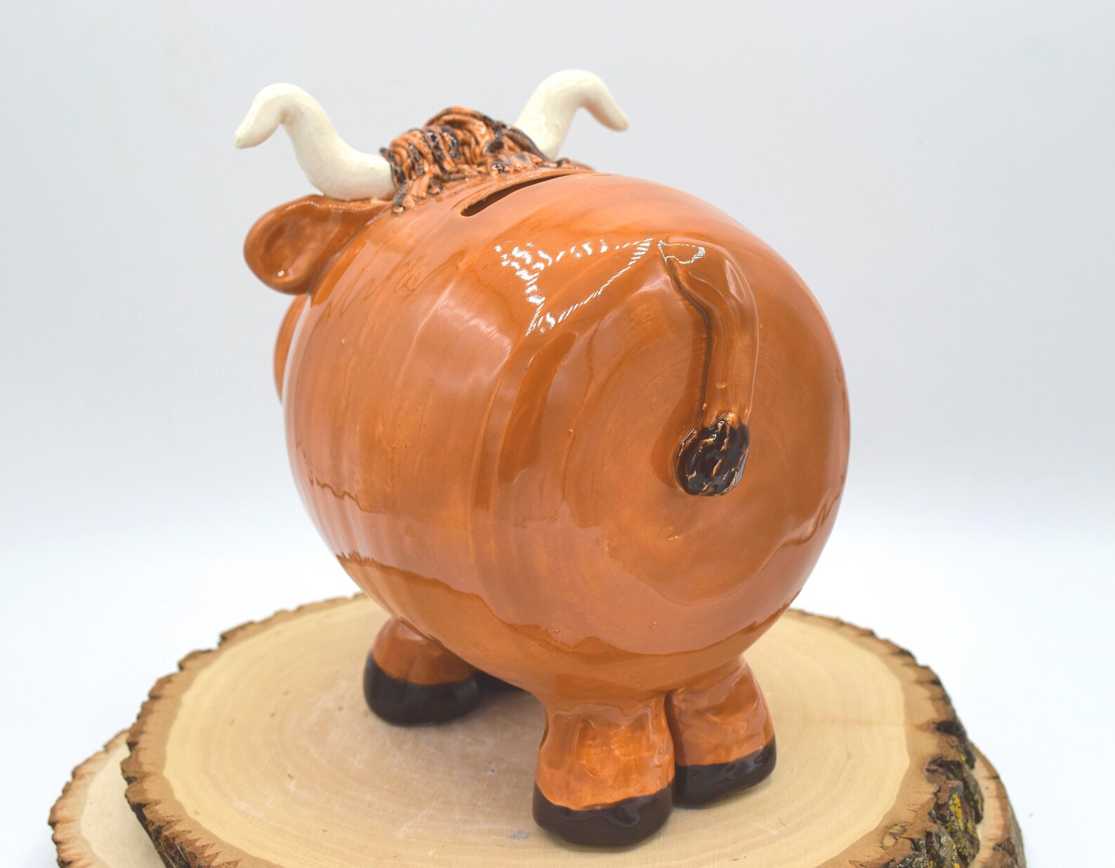 Pâtisserie à la main Highland Cow Piggy Bank En stock et | Etsy