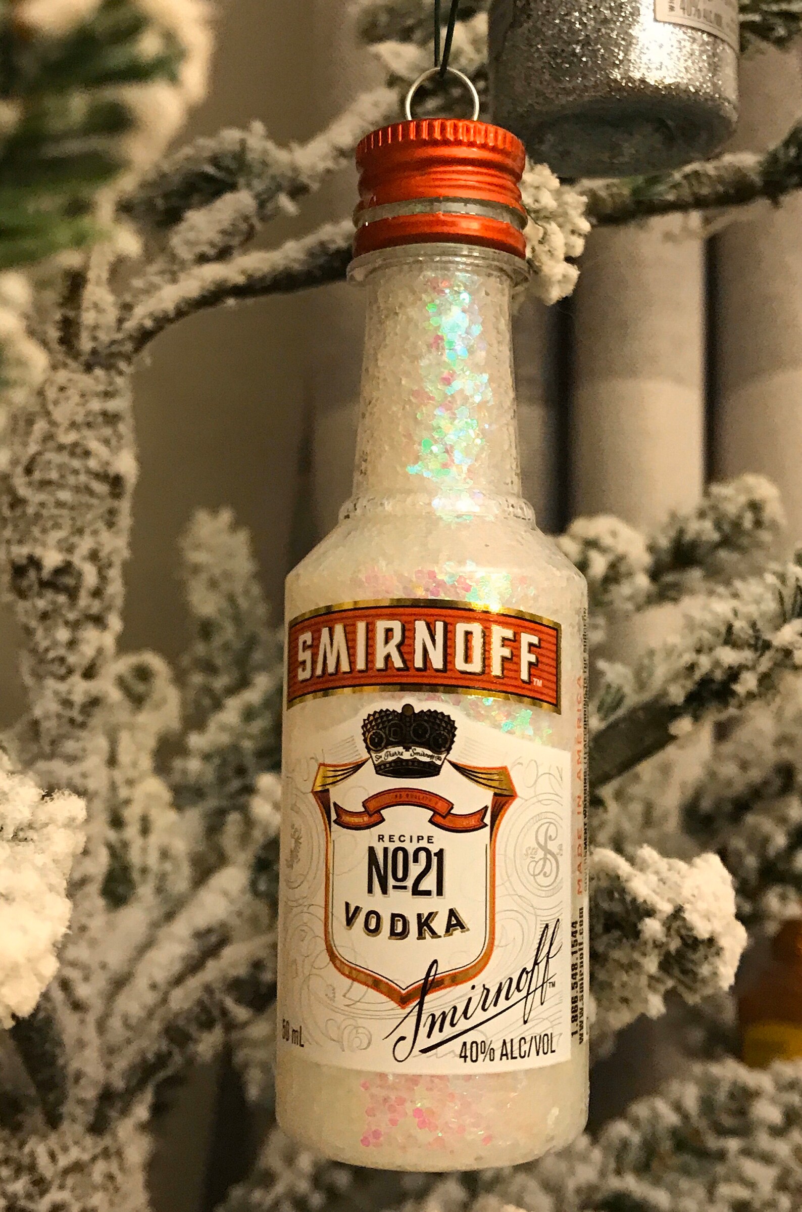 Vodka Mini Liquor Bottle Christmas Tree Hanging Ornament Etsy