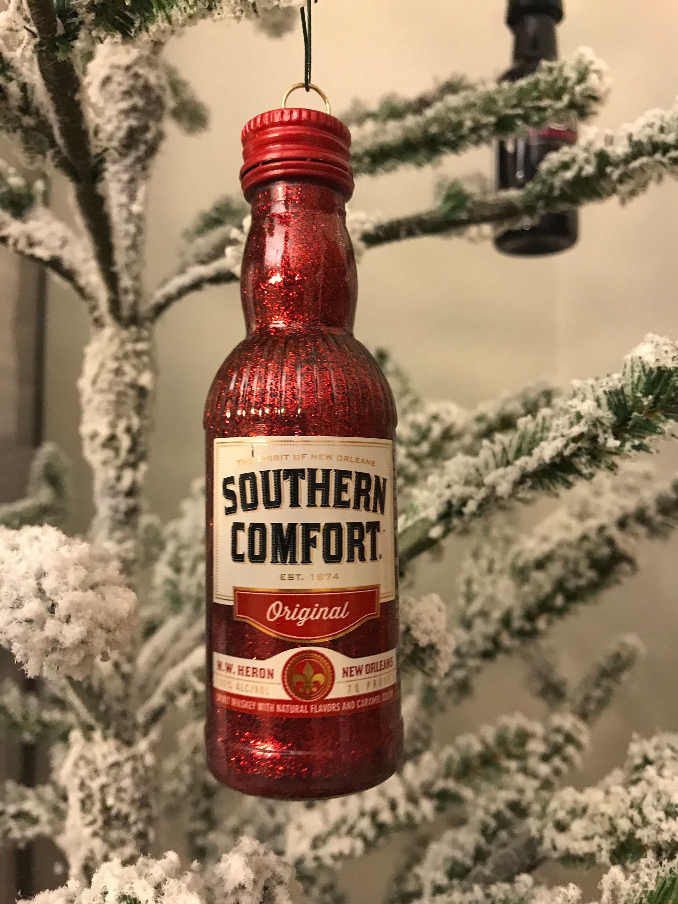 Mini Liquor Bottle Christmas Tree Hanging Ornament Etsy