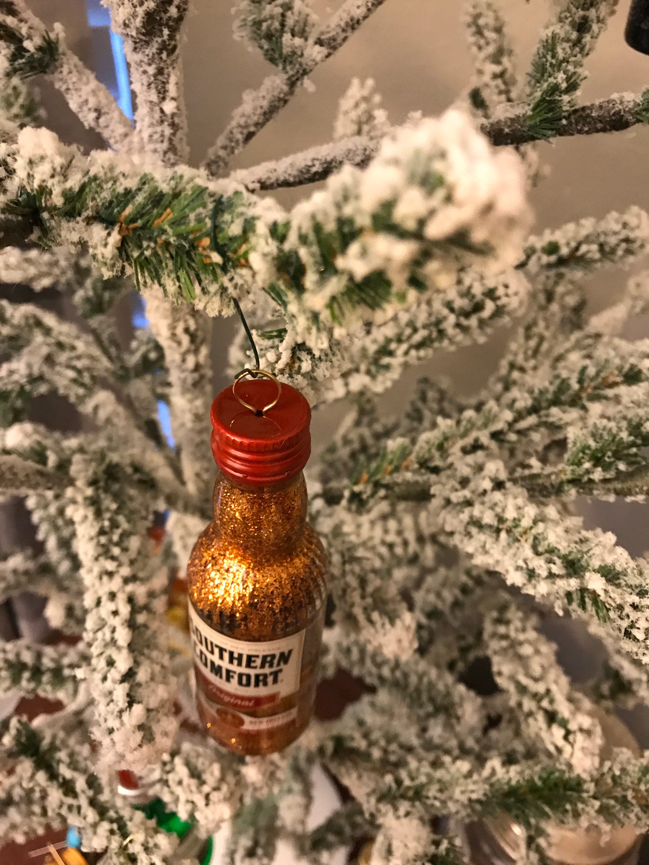 Mini Liquor Bottle Christmas Tree Hanging Ornament Etsy