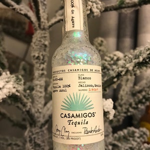 Tequila Mini Liquor Bottle Christmas Tree Hanging Ornament