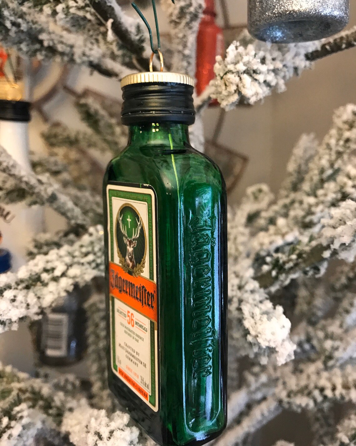 Mini Liquor Bottle Christmas Tree Hanging Ornament Etsy