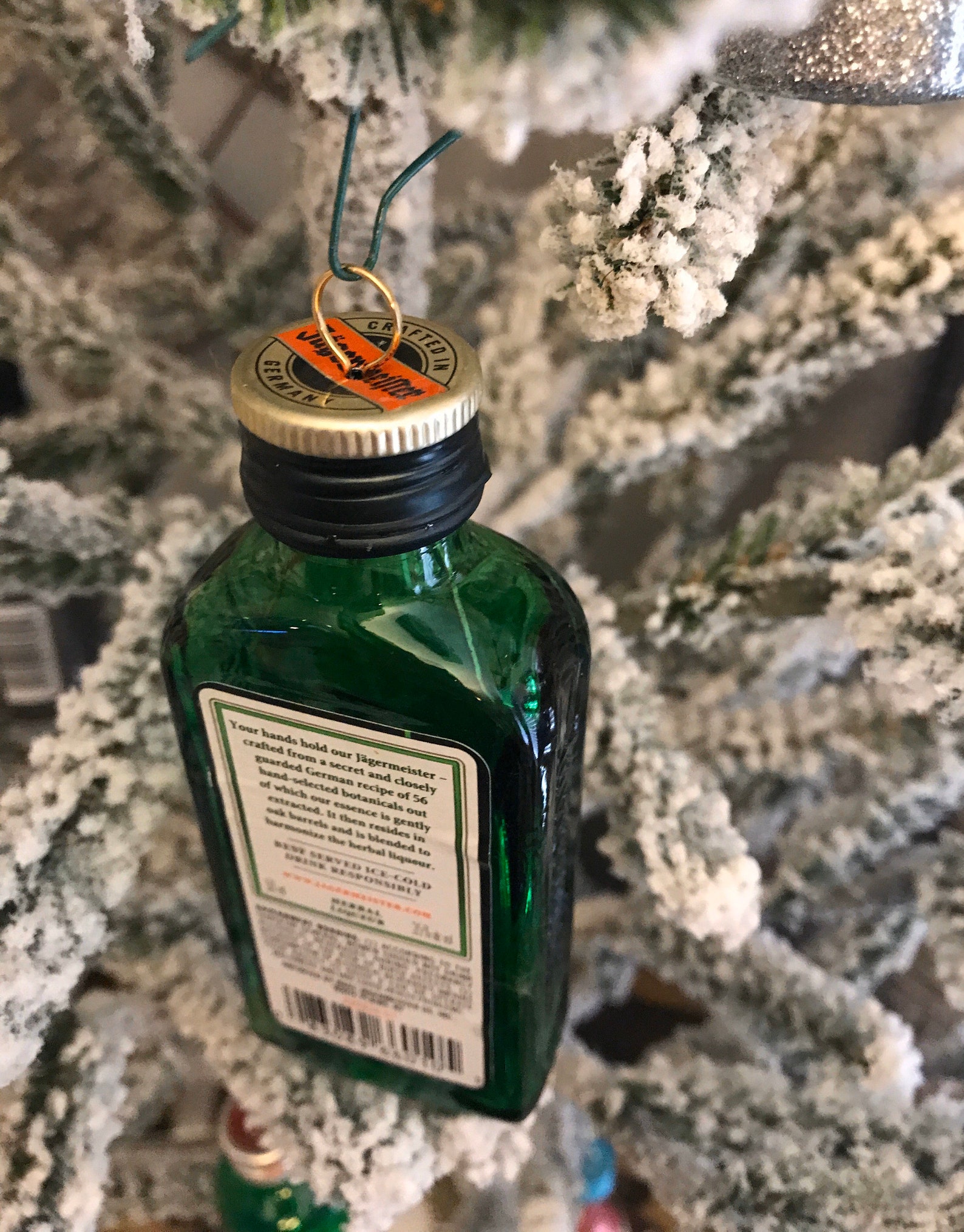 Mini Liquor Bottle Christmas Tree Hanging Ornament Etsy