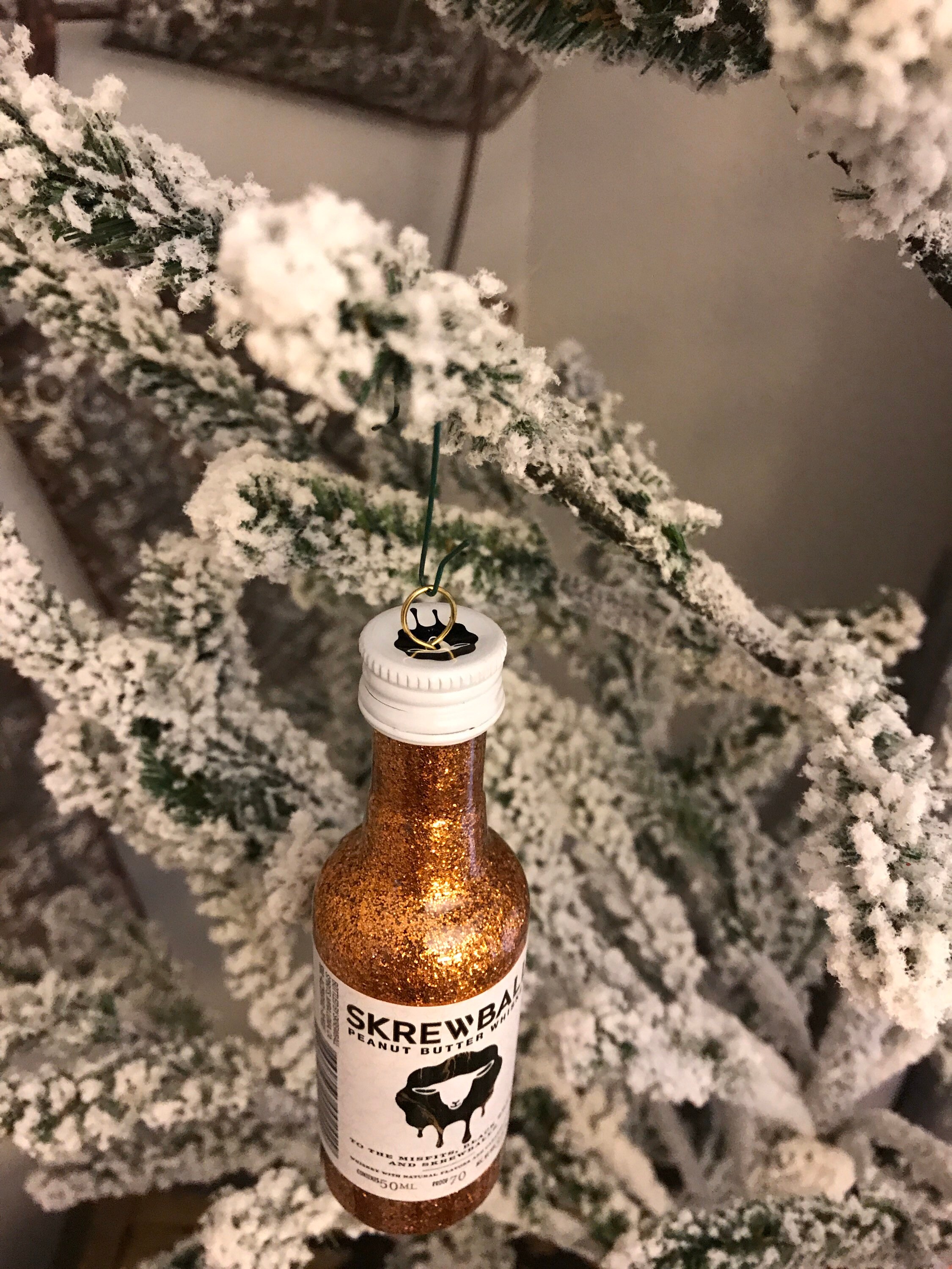 Peanut Butter Whiskey Mini Liquor Bottle Christmas Tree Etsy