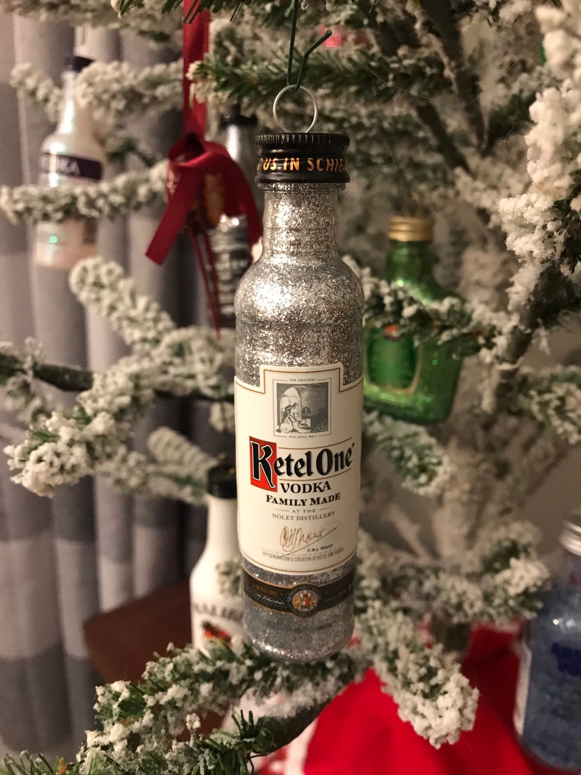 Vodka Mini Liquor Bottle Christmas Tree Hanging Ornament Etsy