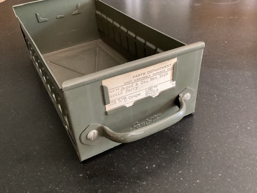 Industrial Vintage Metal File Drawer Box /army Green - Etsy