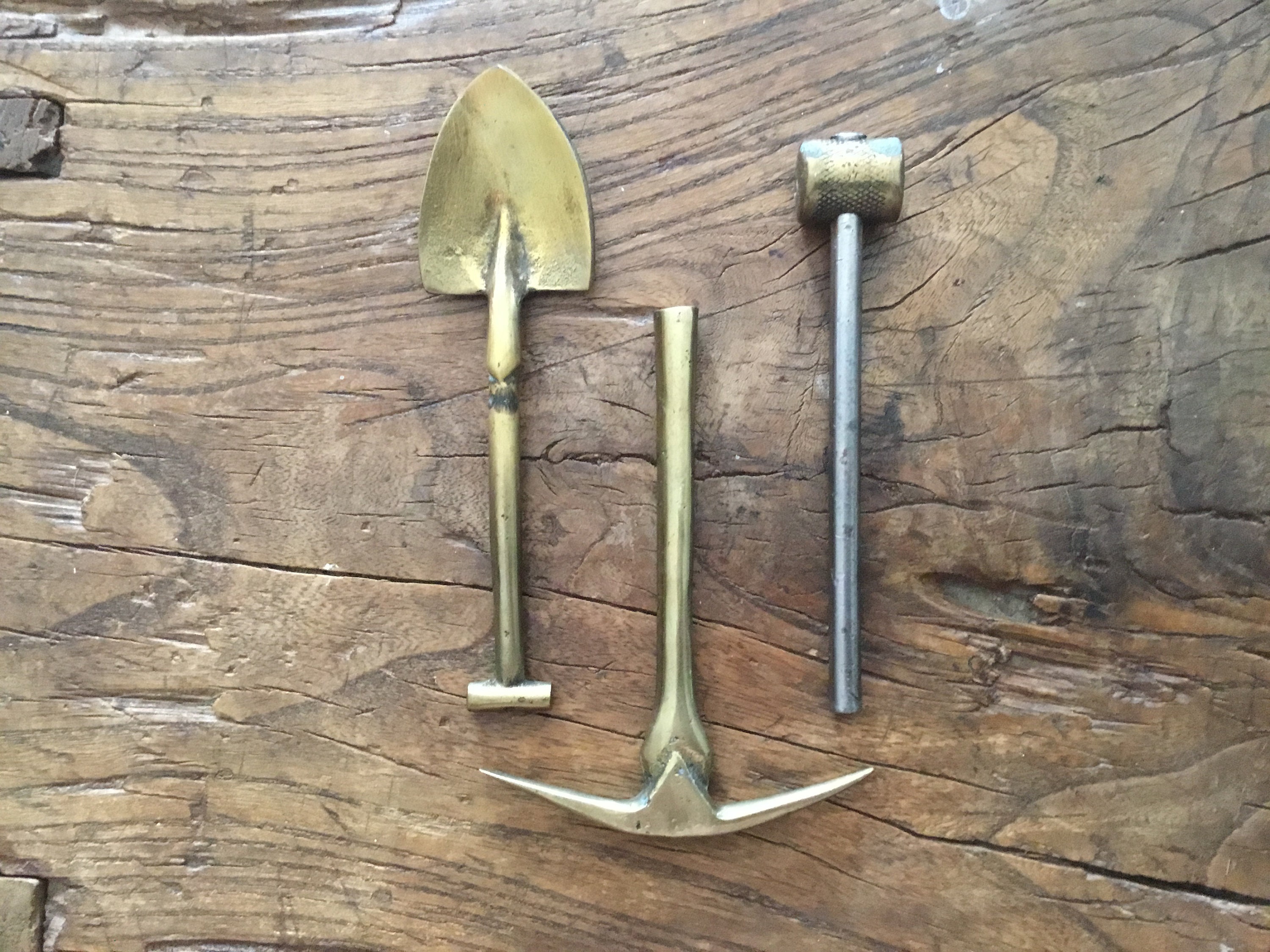 Pequeñas herramientas de minería de latón / martillo de pala Etsy