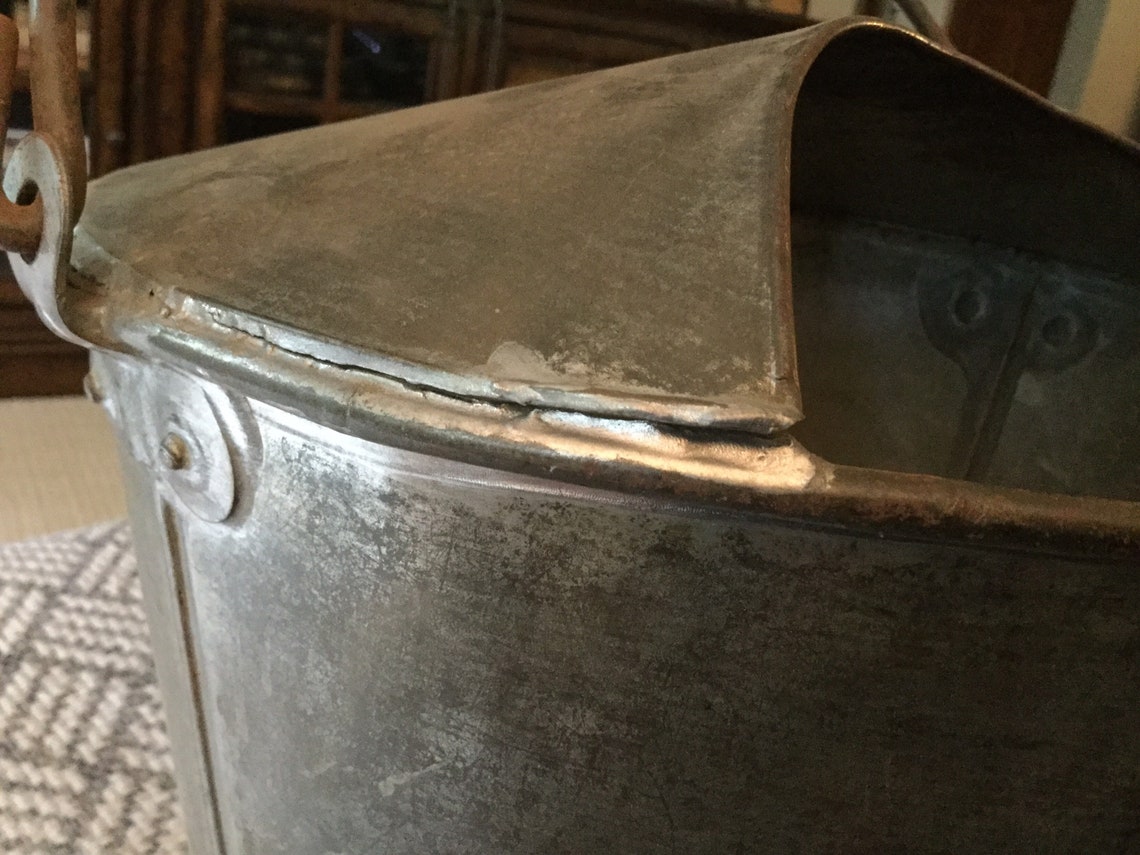 Vintage metal milk bucket/cow milk pail/ Country decor Etsy