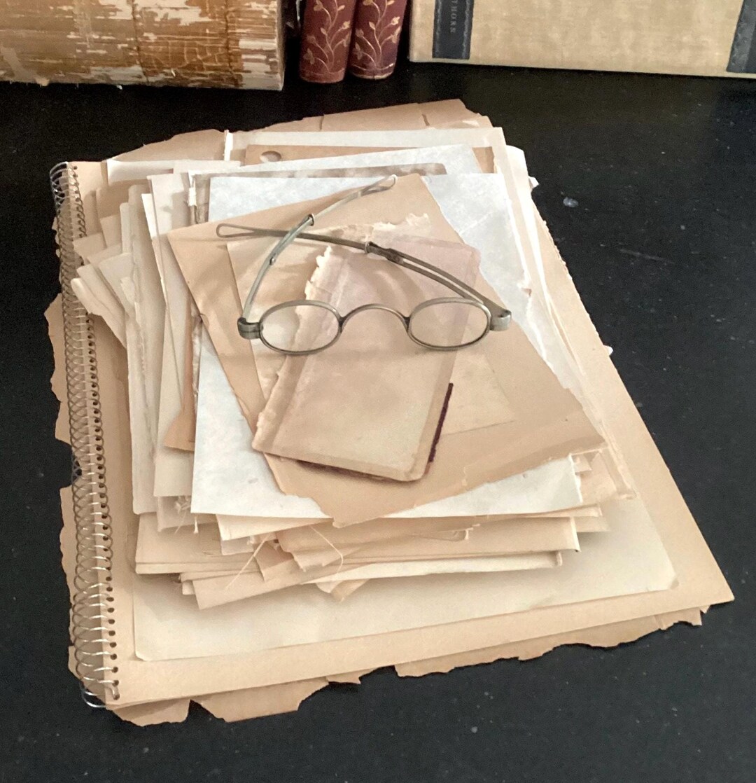 Antique Vintage Ephemera Lot Blank Aged Paper Junk Journal Paper Pack ...