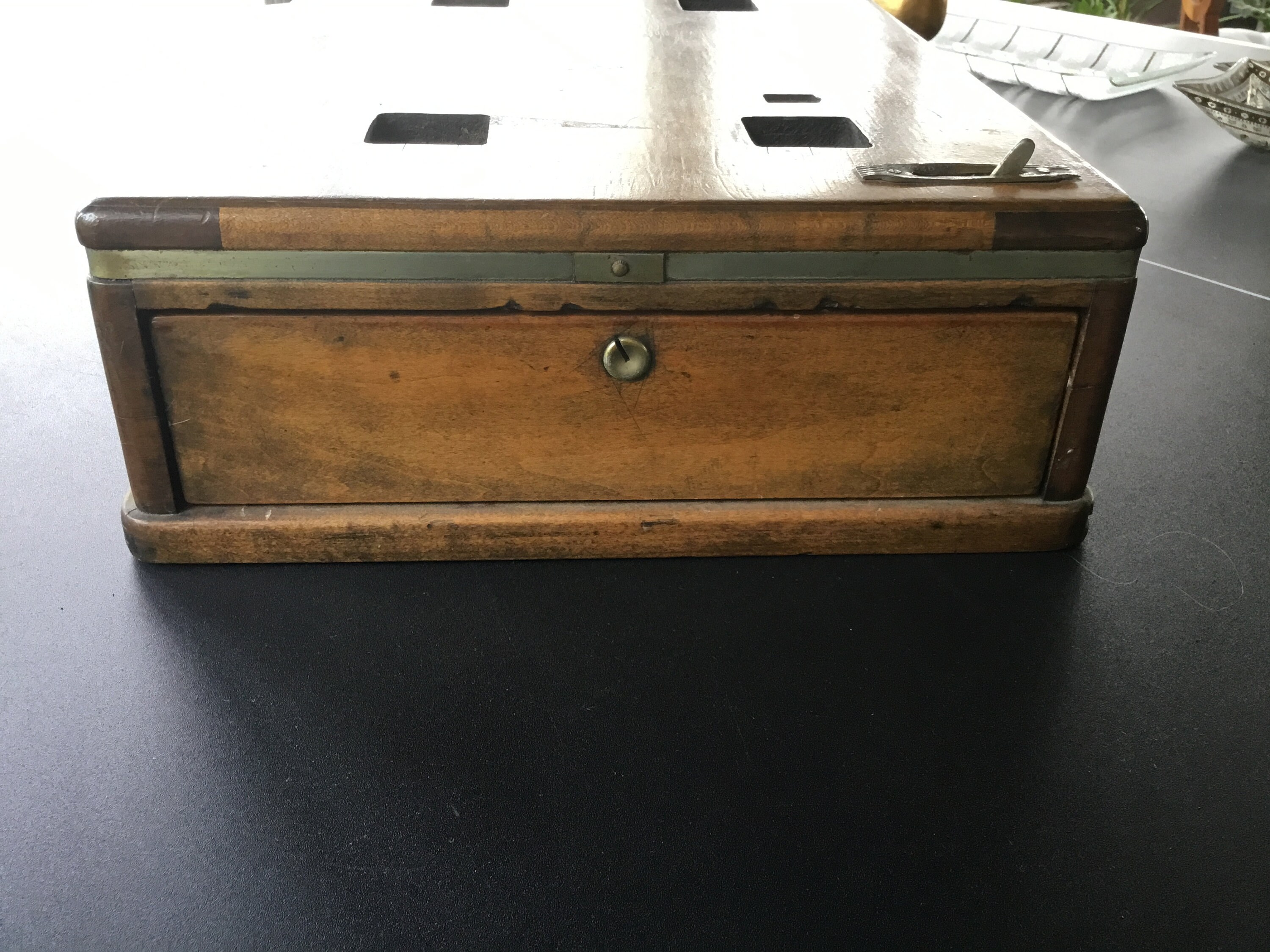 Antique Indiana wood cash drawer Etsy