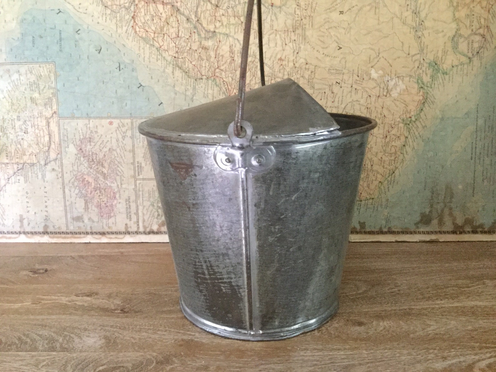 Vintage metal milk bucket/cow milk pail/ Country decor Etsy