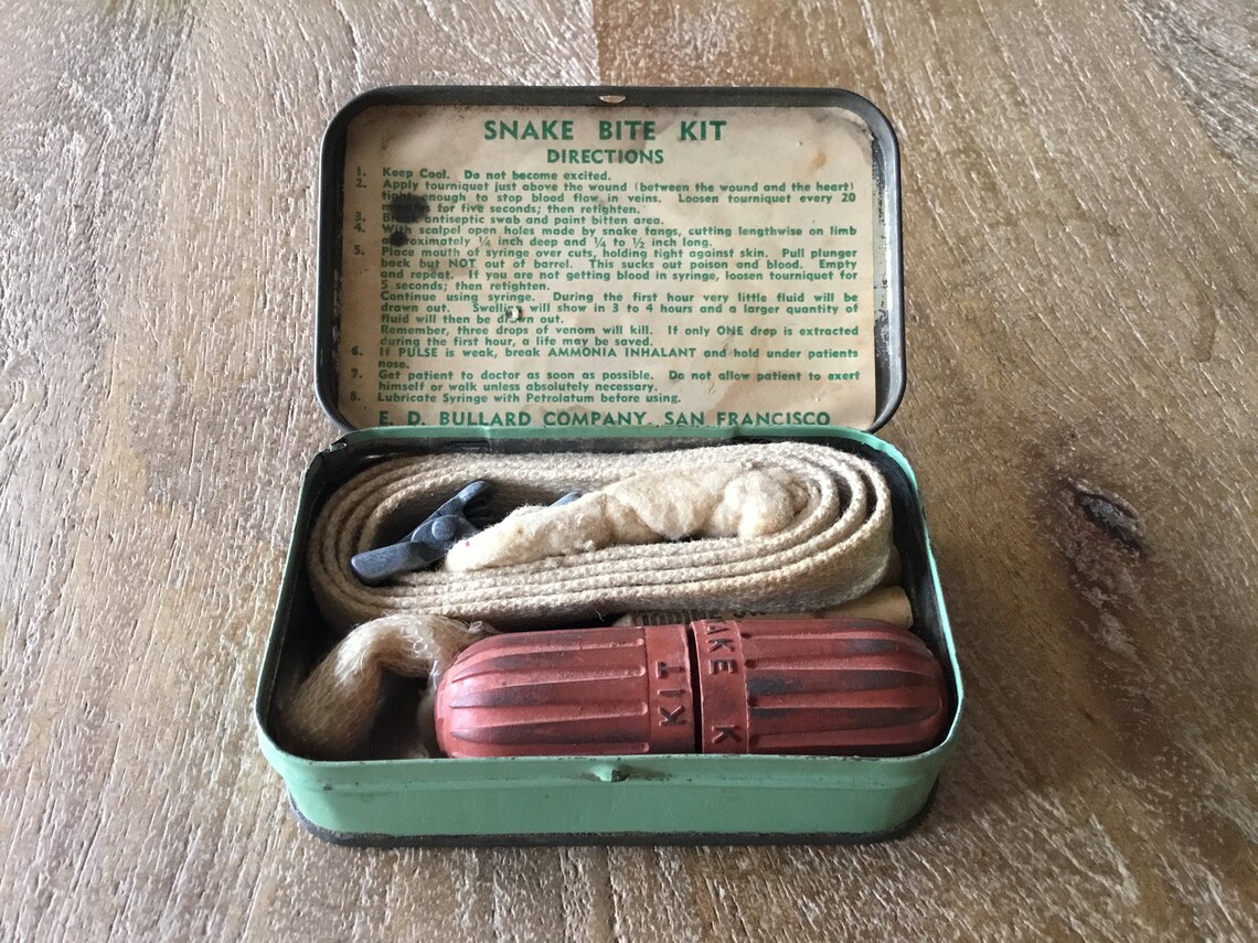 Vintage Military Cutter Snake Bite Kit Etsy