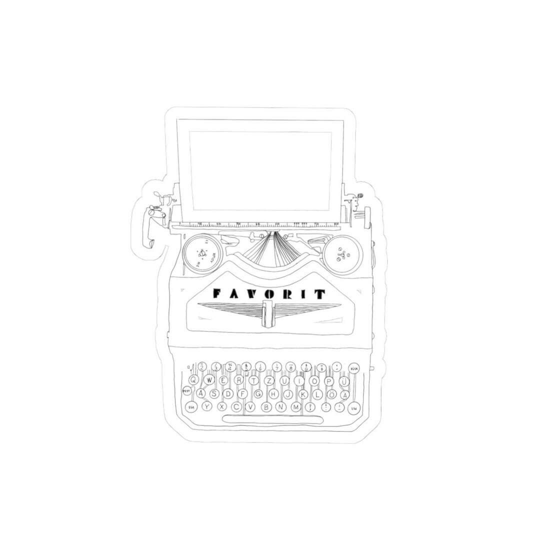 Vintage Typewriter Stickers | Retro Writing Machine Vinyl Decal - Etsy