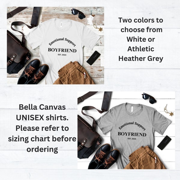 T-shirt Emotional Support Boyfriend – Message Humoristique « Do Not Pet », Unisexe, Neuf