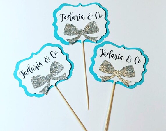 Tiffany And Co Cupcake Topper Anniversary Baby Shower Etsy