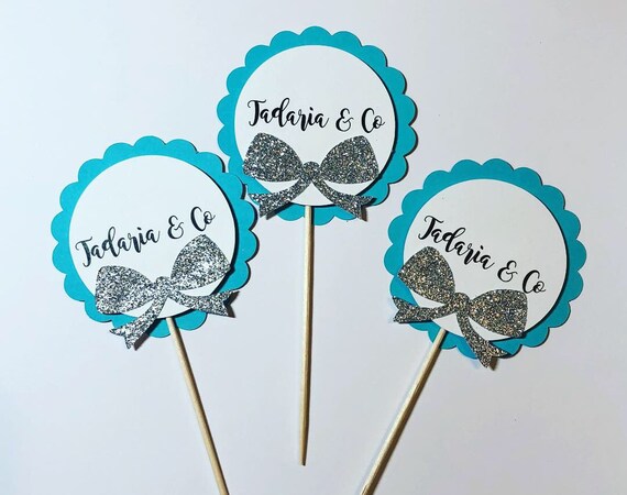 Tiffany And Co Cupcake Topper Anniversary Baby Shower Etsy