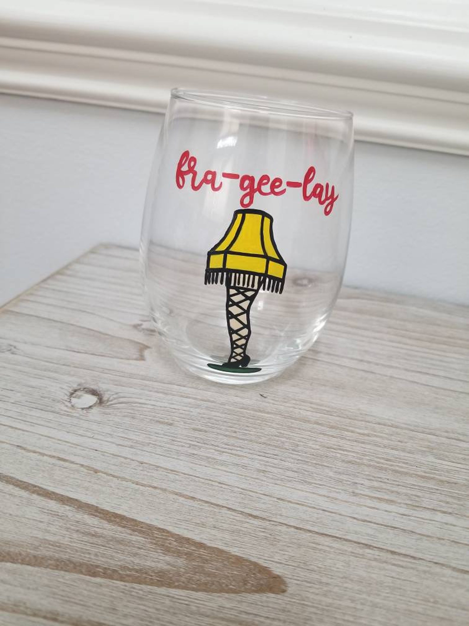 A Christmas Story Wine Glasses / Christmas Wine Glasses / Etsy
