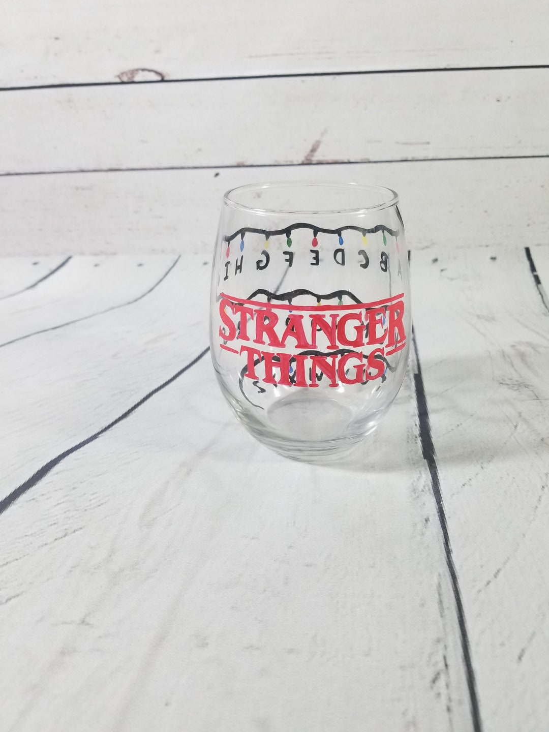 Stranger Things Wine Glass / Stranger Things Glass / Stranger Etsy