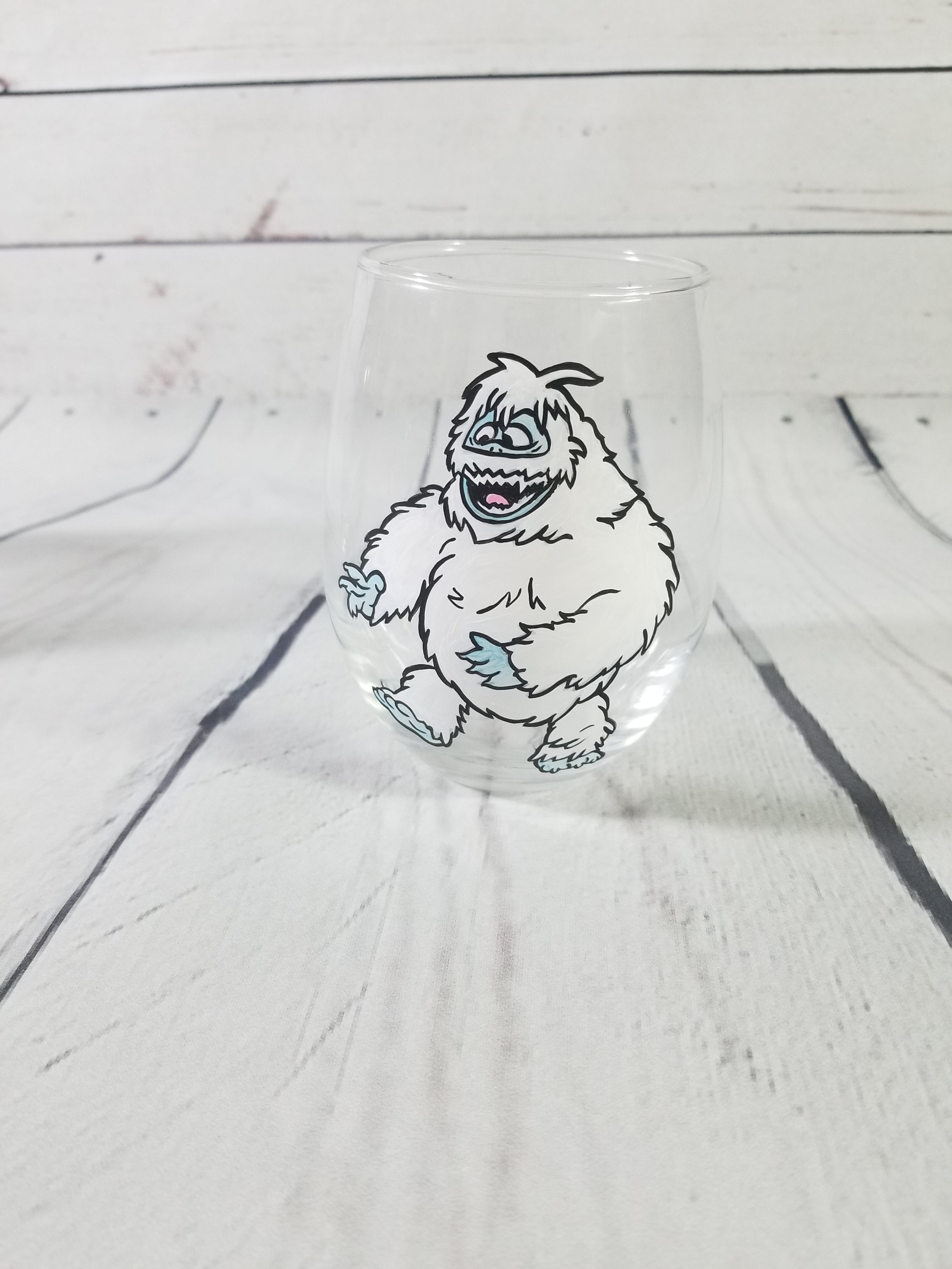 Rudolph The RedNosed Reindeer Wine Glasses / Christmas Wine Etsy