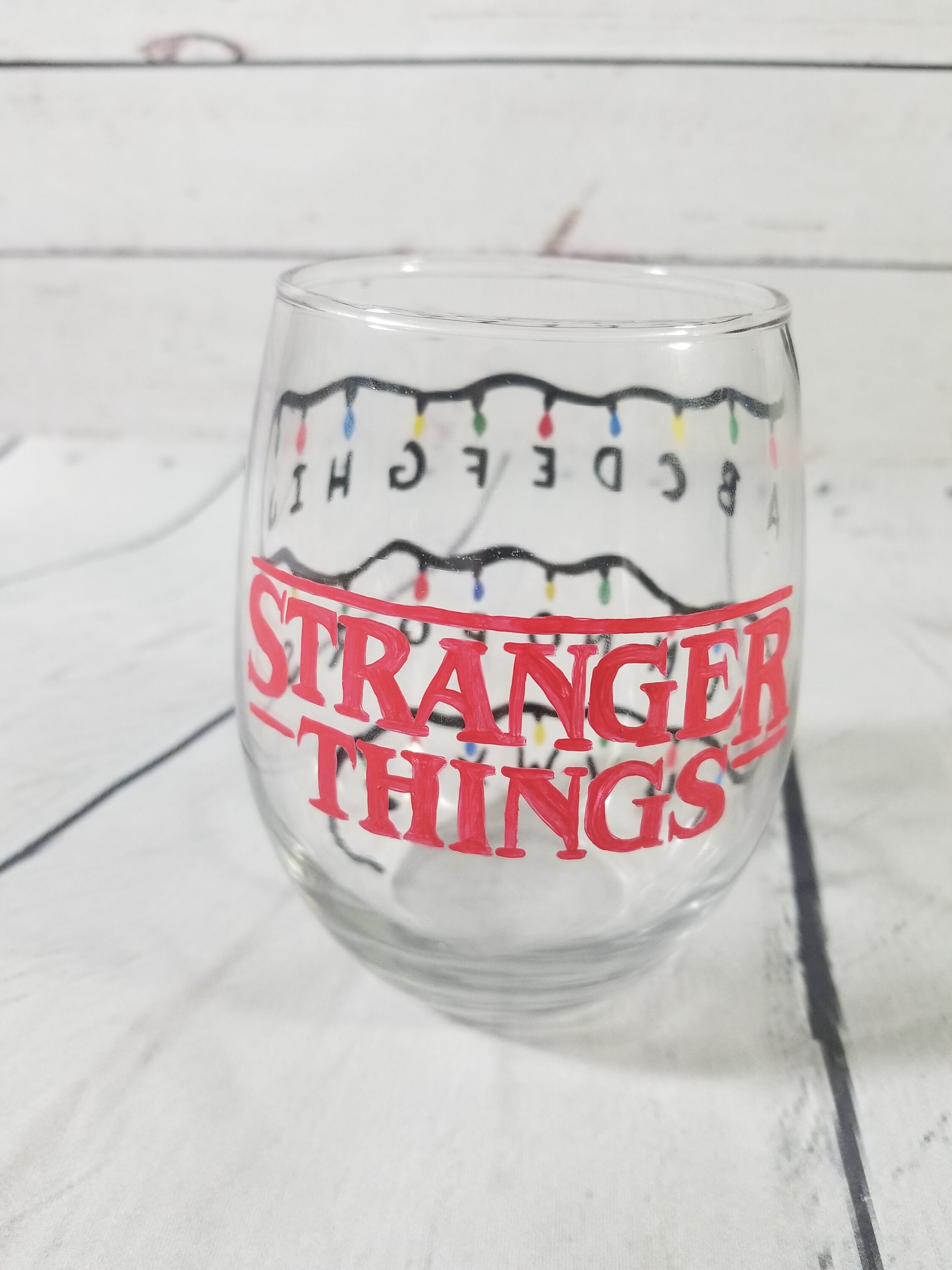 Stranger Things Wine Glass / Stranger Things Glass / Stranger Etsy