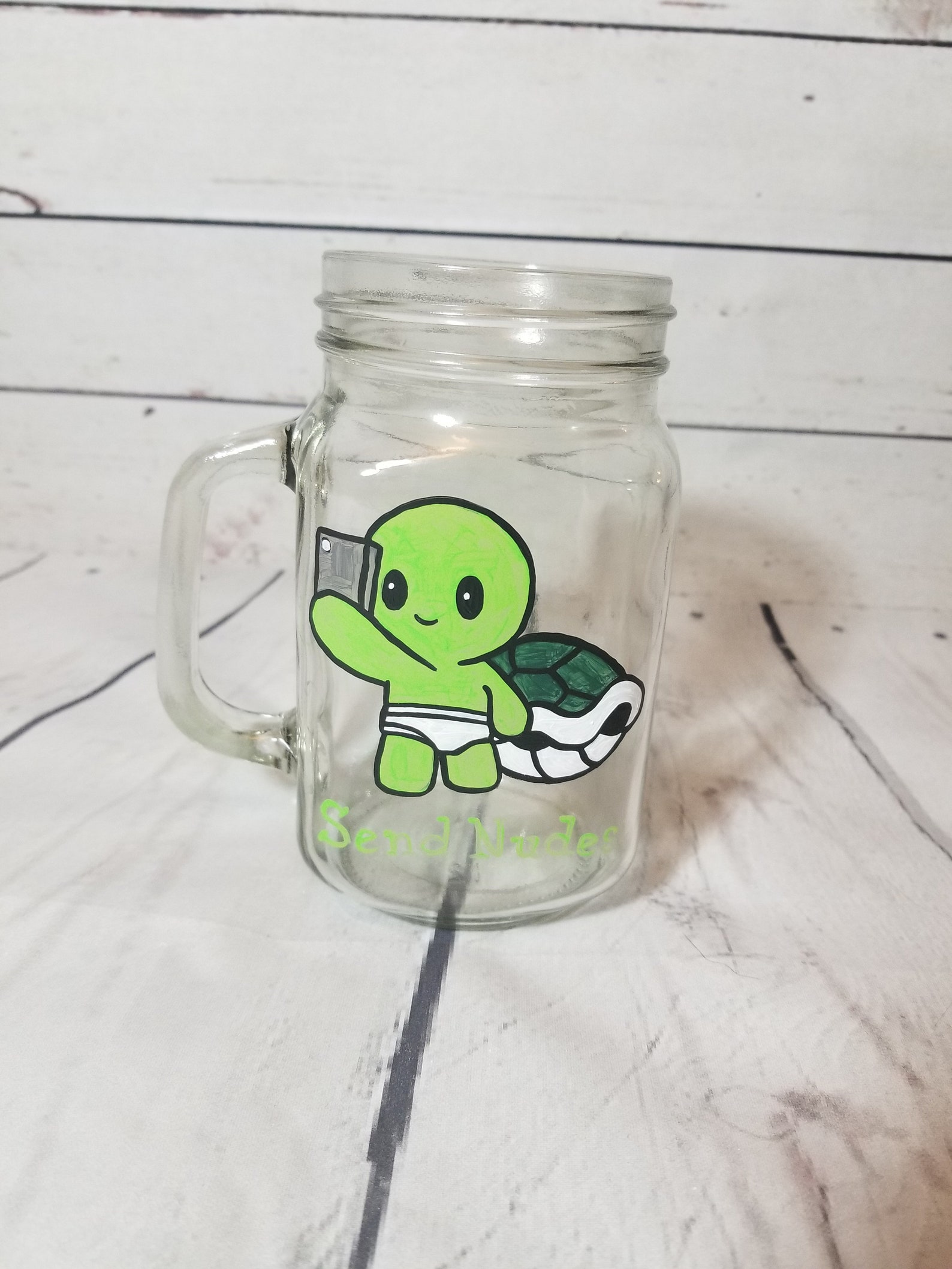 Turtle Mason Jar / Turtle Gifts / Turtle Wedding Gift / Etsy