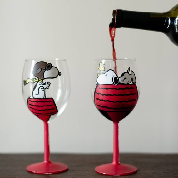 Snoopy Love 20 OZ Stemless Wine Glass