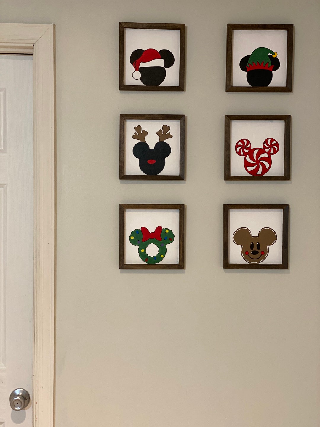 Disney Christmas Wall Decor / Mickey Mouse Christmas / Home Decor
