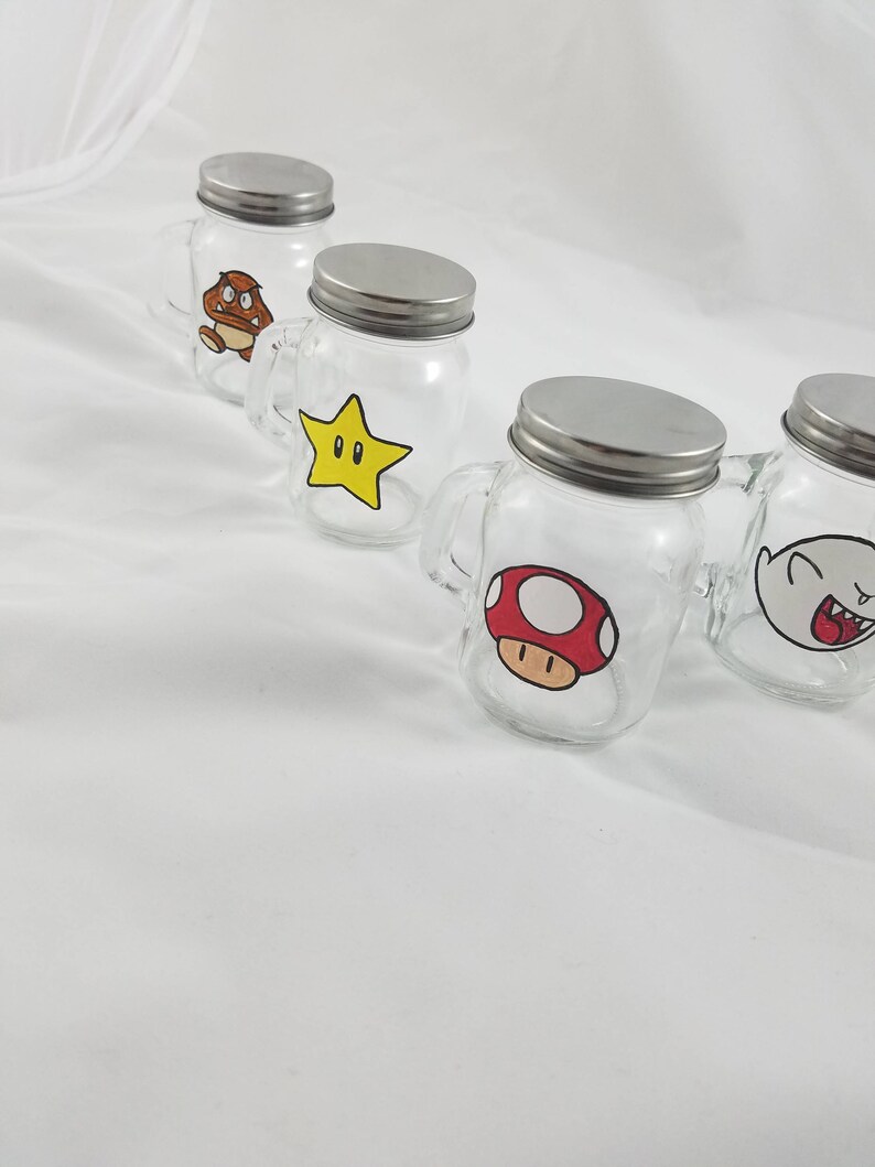 Mario Characters Shot Glasses / Mario Kart / Mario Party / Etsy
